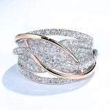 CAOSHI Zirconia Lady Wedding Party Finger Ring Engagement Jewelry