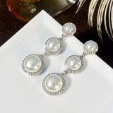 CAOSHI Graceful Pendant Earrings for Women Simulated Pearl Jewelry