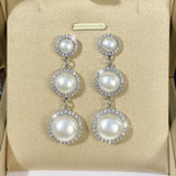 CAOSHI Graceful Pendant Earrings for Women Simulated Pearl Jewelry