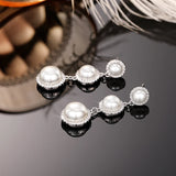 CAOSHI Graceful Pendant Earrings for Women Simulated Pearl Jewelry