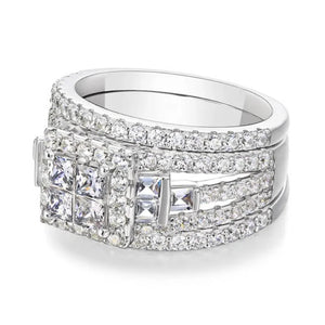 CAOSHI Wide Finger Ring with Zirconia - Wedding Party Jewelry
