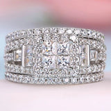 CAOSHI Wide Finger Ring with Zirconia - Wedding Party Jewelry