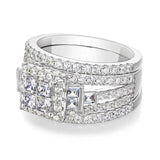 CAOSHI Wide Finger Ring with Zirconia - Wedding Party Jewelry
