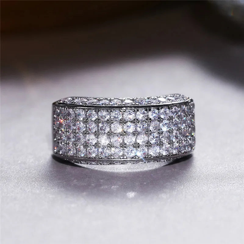 CAOSHI Bridal Wedding Bands Crystal Zirconia Women Jewelry