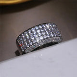 CAOSHI Bridal Wedding Bands Crystal Zirconia Women Jewelry