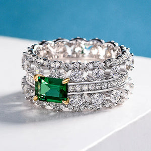 Bright Green Finger Ring for Lady Modern Accessories for Party