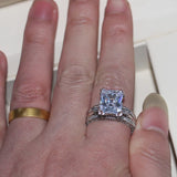 CAOSHI Wedding Party Rings with Crystal Stone Modern Style Accessory