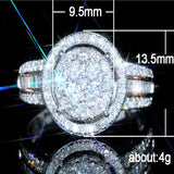 CAOSHI Wedding Rings for Women Round Watch Shape Inlaid Shine Cubic Zirconia