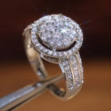 CAOSHI Wedding Rings for Women Round Watch Shape Inlaid Shine Cubic Zirconia