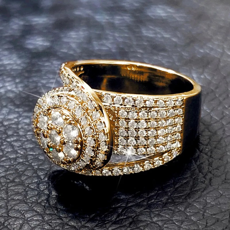 CAOSHI Dazzling Crystal Finger Ring - Silver Jewelry for Wedding Party