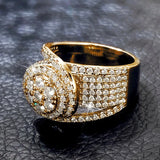 CAOSHI Dazzling Crystal Finger Ring - Silver Jewelry for Wedding Party