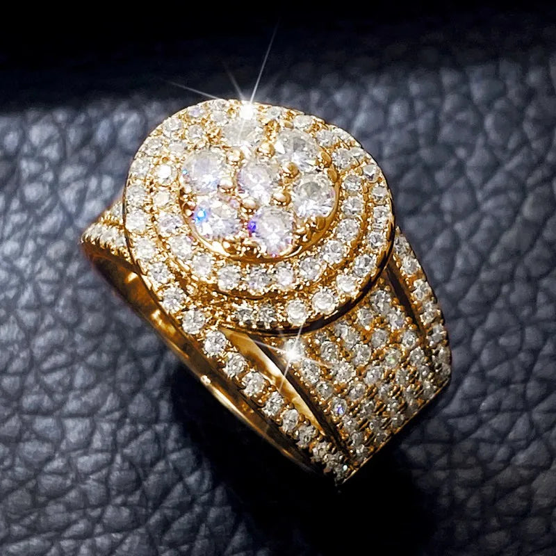 CAOSHI Dazzling Crystal Finger Ring - Silver Jewelry for Wedding Party