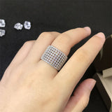 CAOSHI Elegant Crystal Finger Ring for Wedding Ceremony