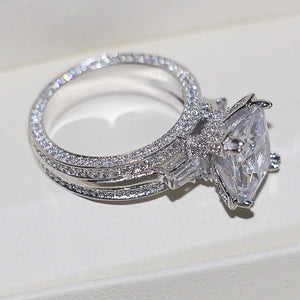 CAOSHI Crystal Wedding Bands Elegant Finger Accessories for Women Modern Jewelry