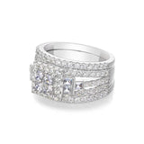 CAOSHI Noble Party Jewelry Ring Silver Crystal Finger Wedding Ceremony Gift