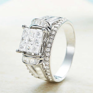 CAOSHI Shinning Crystal Wedding Bands Female Engagement Ring Accessories