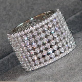 Shinning CZ Finger Ring Party Accessories for Wedding Ceremony
