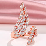 CAOSHI Adjustable Wing Ring with Crystal