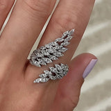 CAOSHI Adjustable Wing Ring with Crystal