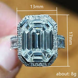 CAOSHI Crystal Engagement Ring for Women