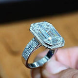 CAOSHI Crystal Engagement Ring for Women