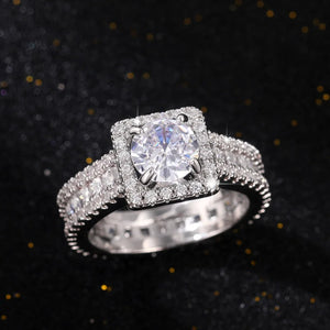 CAOSHI Lady Proposal Ring Crystal Jewelry Wedding Engagement