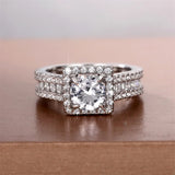 CAOSHI Lady Proposal Ring Crystal Jewelry Wedding Engagement