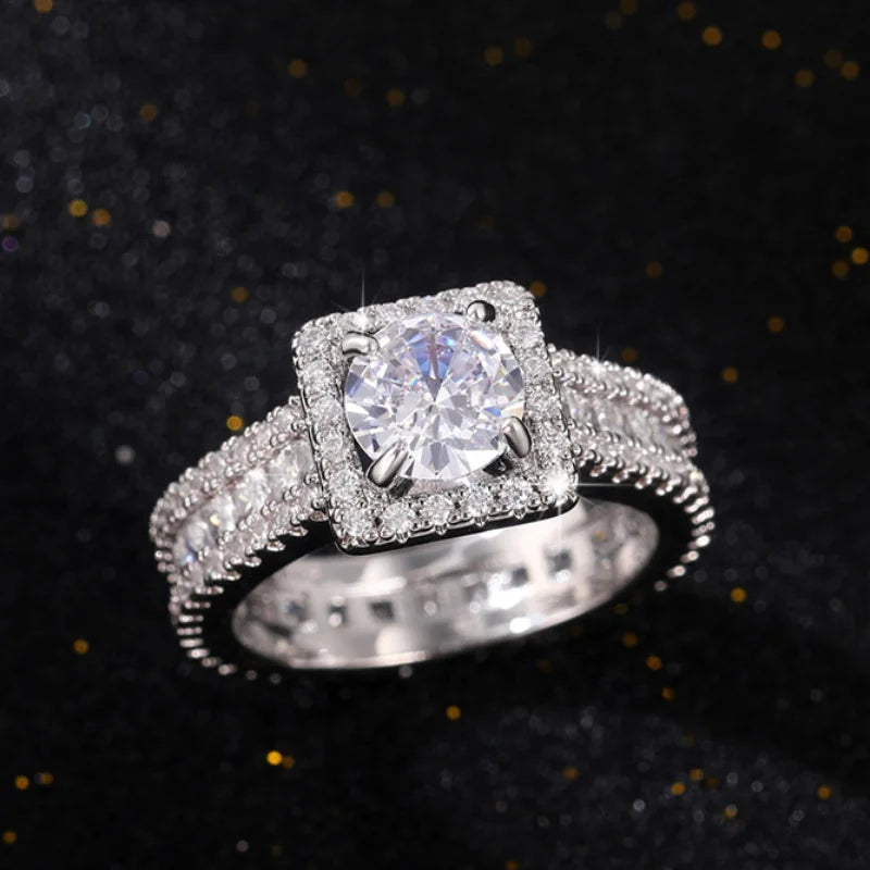 CAOSHI Lady Proposal Ring Crystal Jewelry Wedding Engagement