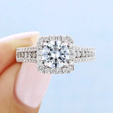 CAOSHI Lady Proposal Ring Crystal Jewelry Wedding Engagement