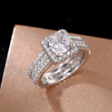 CAOSHI Lady Proposal Ring Crystal Jewelry Wedding Engagement