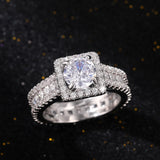 CAOSHI Lady Proposal Ring Crystal Jewelry Wedding Engagement