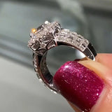 CAOSHI Bridal Wedding Finger Ring Female Engagement Party Jewelry