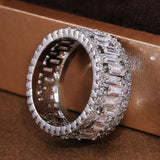 Hollow-carved Dazzling Zirconia Ring for Women