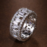 Hollow-carved Dazzling Zirconia Ring for Women
