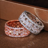Hollow-carved Dazzling Zirconia Ring for Women