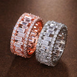 Hollow-carved Dazzling Zirconia Ring for Women
