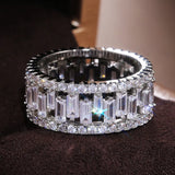 Hollow-carved Dazzling Zirconia Ring for Women