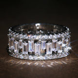 Hollow-carved Dazzling Zirconia Ring for Women