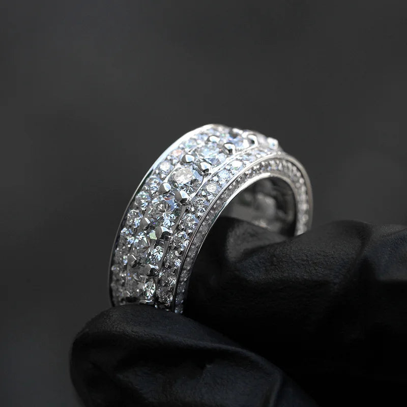 CAOSHI Shinning Finger Ring Silver Crystal Jewelry