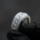 CAOSHI Shinning Finger Ring Silver Crystal Jewelry