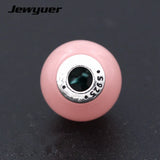 CARING Essence pink Beads Charms Fit Bracelets necklaces 925 Silver Jewelry