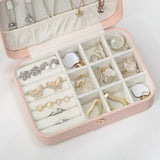 Double Layer Jewelry Box Travel Leather Organizer