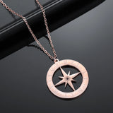 CAVE OF HIRA COORDINATES NECKLACE Women Muhammed Muslim Stainless Steel Pendant
