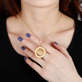 CAVE OF HIRA COORDINATES NECKLACE Women Muhammed Muslim Stainless Steel Pendant