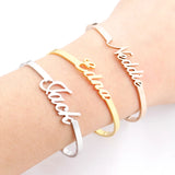 Personalized Bridesmaid Bangle Bracelet Charm Jewelry