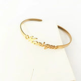 Personalized Bridesmaid Bangle Bracelet Charm Jewelry