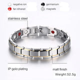 Men's Titanium Stainless Steel Magnet Bracelet 12mm