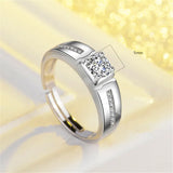 Adjustable Men Rings Sterling Fine Jewelry Engagement Wedding Couple Ring