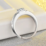 Adjustable Men Rings Sterling Fine Jewelry Engagement Wedding Couple Ring