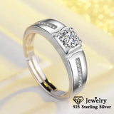 Adjustable Men Rings Sterling Fine Jewelry Engagement Wedding Couple Ring
